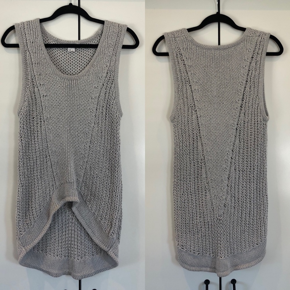 Helmut Lang cable knit sleeveless top sz s